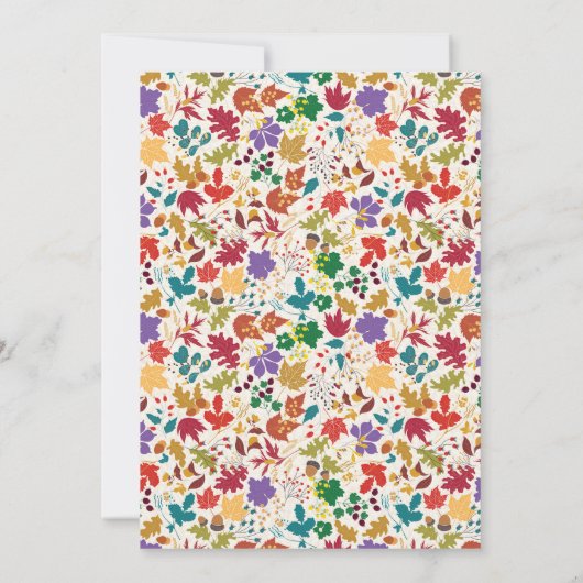 Lente Mosterd Geel Paarse Meadow Bloem Bruiloft Kaart (Achterkant)