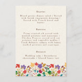 Lente Mosterd Geel Paarse Meadow Bloem Bruiloft Menu (Voorkant)