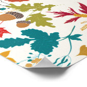 Lente Mosterd Geel Paarse Meadow Bloem Bruiloft Poster (Hoek)