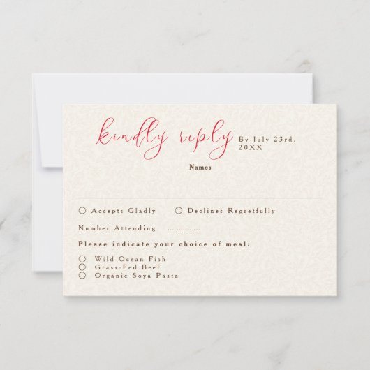 Lente Mosterd Geel Paarse Meadow Bloem Bruiloft RSVP Kaartje (Voorkant)