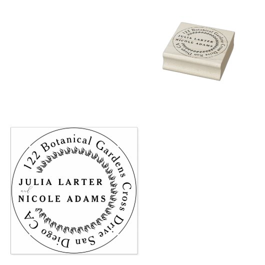 Lente Mosterd Geel Paarse Meadow Bloem Bruiloft Rubberstempel (Gestempeld)