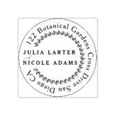 Lente Mosterd Geel Paarse Meadow Bloem Bruiloft Rubberstempel (Afrduk)