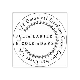 Lente Mosterd Geel Paarse Meadow Bloem Bruiloft Rubberstempel