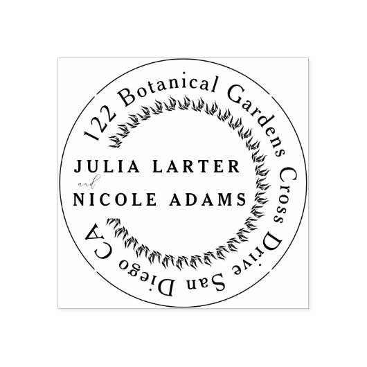 Lente Mosterd Geel Paarse Meadow Bloem Bruiloft Rubberstempel (Afrduk)