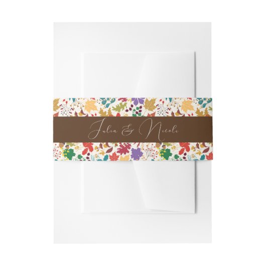 Lente Mosterd Geel Paarse Meadow Bloem Bruiloft Uitnodigingen Wikkel (Voorkant Voorbeeld)