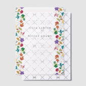 Lente Mosterd Geel Paarse Meadow Bloem Bruiloft Vellum Uitnodigingen (Offset (Uitnodiging))