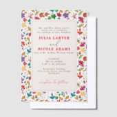 Lente Mosterd Geel Paarse Meadow Bloem Bruiloft Vellum Uitnodigingen (Offset)