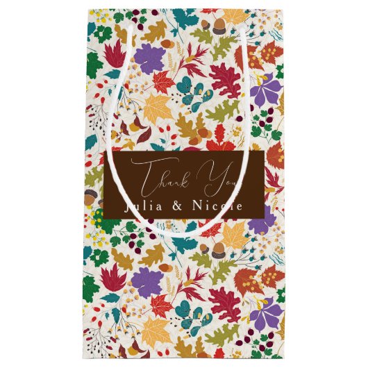 Lente Mosterd Geel Paarse Weide Bloem Bruiloft Klein Cadeauzakje (Voorkant)