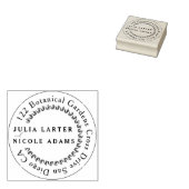 Lente Mosterd Geel Paarse Weide Bloem Bruiloft Rubberstempel (Gestempeld)