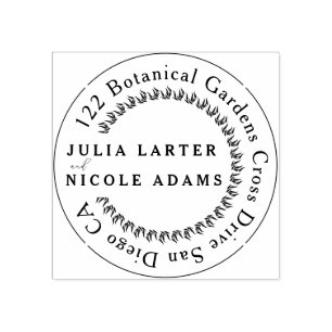 Lente Mosterd Geel Paarse Weide Bloem Bruiloft Rubberstempel