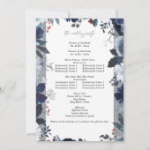 Lente Multi Color Florals Trouwprogramma Kaart (Achterkant)