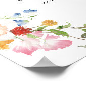 Lente Multi Kleur Bloemen Bruiloft Welkomstbord Poster (Hoek)