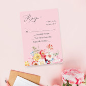 Lente Multi Kleur Bloemen geen Maaltijd RSVP - Roz