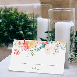 Lente Multi Kleur Bloemen Plaats Kaart Plaatskaartje