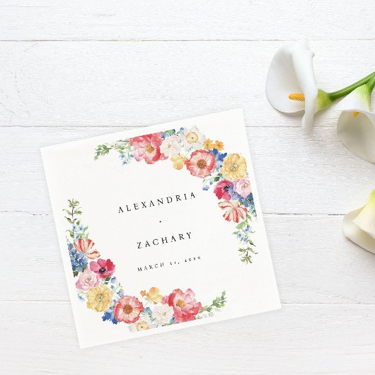 Lente Multi Kleur Bloemen Servetten