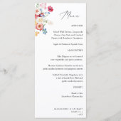 Lente Multi Kleur Bloemen Tall Menu (Voorkant)