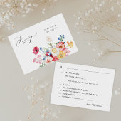 Lente Multi Kleur Bloemen w Maaltijd RSVP