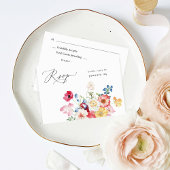 Lente Multi Kleur Bloemen w Maaltijd RSVP