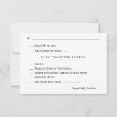 Lente Multi Kleur Bloemen w Maaltijd RSVP Kaartje (Achterkant)