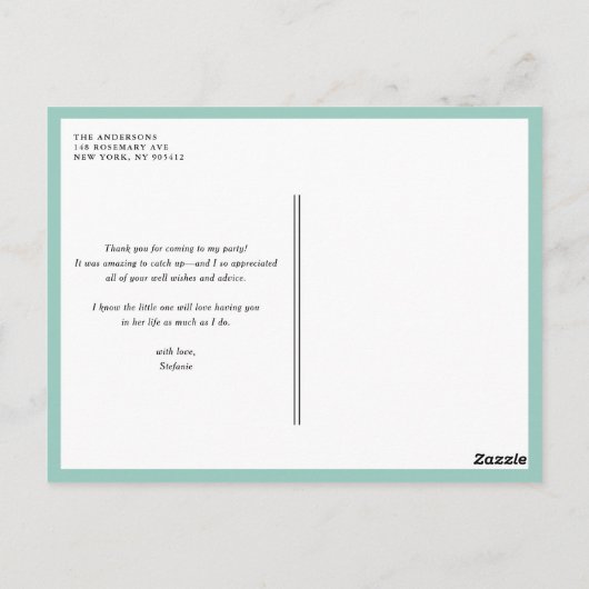 Lente Munt Confetti Stippen Dank u Briefkaart (Achterkant)