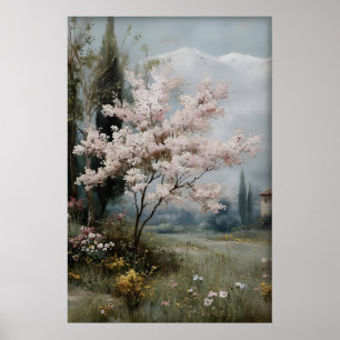 Lente Muur Set 8 Prints, Vintage Platteland Poster