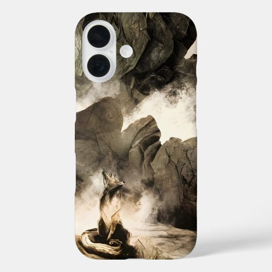 Lente Mystieke Vos Mistige Berg Minimalistische Ze Case-Mate iPhone Case (Achterkant)