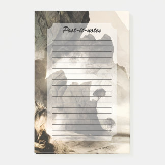 Lente Mystieke Vos Mistige Berg Minimalistische Ze Post-it® Notes