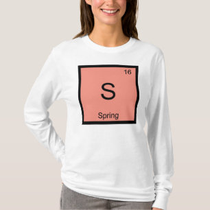 Lente Naam Chemie Element Periodiek Systeem T-shirt