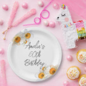 Lente narcis elke leeftijd verjaardag papieren bordje (Feest)