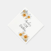 Lente narcis elke leeftijd verjaardag servet (Hoek)