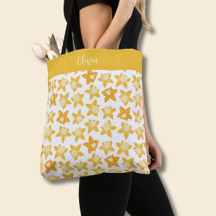 Lente Narcis patroon Tote Bag
