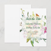 Lente narcisboeket save the date uitnodiging (Voorkant / Achterkant)