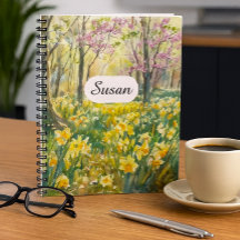 Lente Narcissen Weide Watercolor Notitieboek