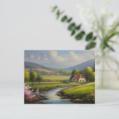 Lente natuur landschap briefkaart (Staand voorkant)