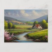Lente natuur landschap briefkaart (Voorkant)