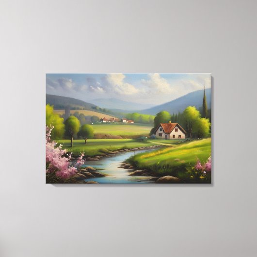 Lente natuur landschap canvas afdruk (Voorkant)