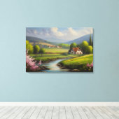 Lente natuur landschap canvas afdruk (Insitu (Houten vloer))