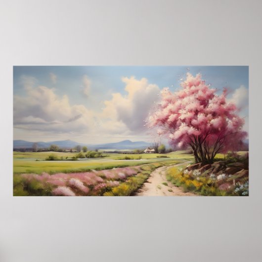 Lente natuur landschap poster (Voorkant)