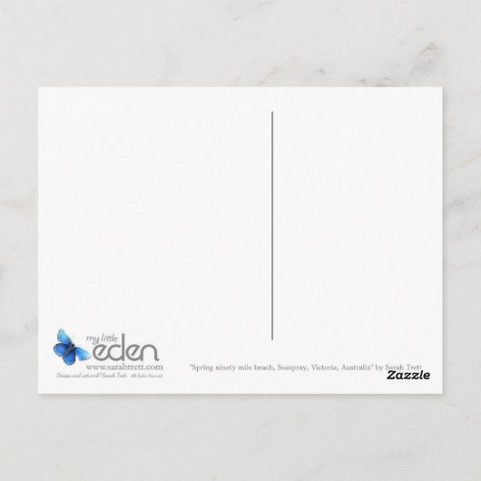 Lente negentig mijl strand, Australië Briefkaart (Achterkant)