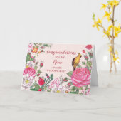 lente nicht bruiloft dag gefeliciteerd kaart (Gele Bloem)