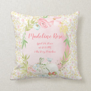 Lente nieuwe babymeisjes geboorte Stats Kussen