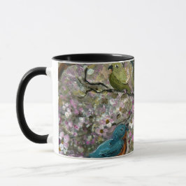 Lente Ontmoeting: Kleurrijke Zangvogels Geschenken Mok