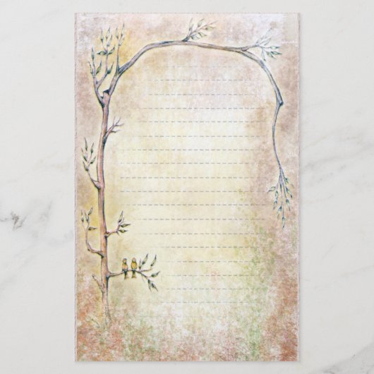 Lente ontwaken - beige briefpapier (Voorkant)