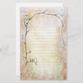 Lente ontwaken - beige briefpapier (Voorkant / Achterkant)