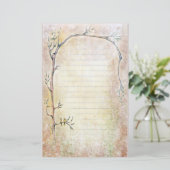 Lente ontwaken - beige briefpapier (Staand voorkant)