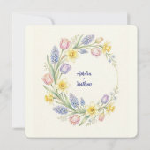 Lente Ontwaken Bewaar de Datum Save The Date (Achterkant)