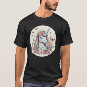 Lente Ontwaken met Eenhoorn en Vlinder T-shirt