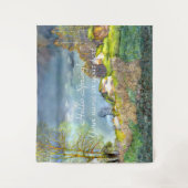 Lente onweersbui schilderij Waterverf Tapestry Wandkleed (Voorkant)