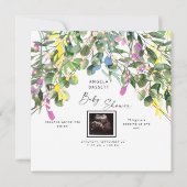 Lente op Pop Ultrasound Funny Pink Lights Kaart (Voorkant)