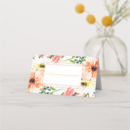 Lente Oranje Bloem Bruiloft plaatskaart Plaatskaartje